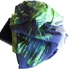 ABSTUDIO ABRAMOVICH PATRICIA Green & Blue Natural Cotton Scarf