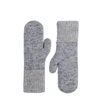 Alpaca Loca Knitted Mittens Grey Alpaca Wool In Grey