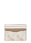 COACH IVORY LEATHER CARD HOLDER,3963813
