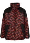 Givenchy Reversible Black & Red Refracted Puffer Coat In Black And Red