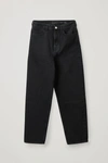 Cos Tapered Ankle-length Jeans In Black
