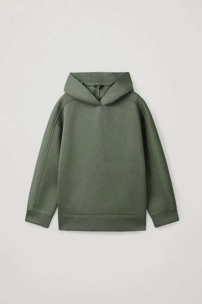 Cos Oversized Scuba Hoodie In Green