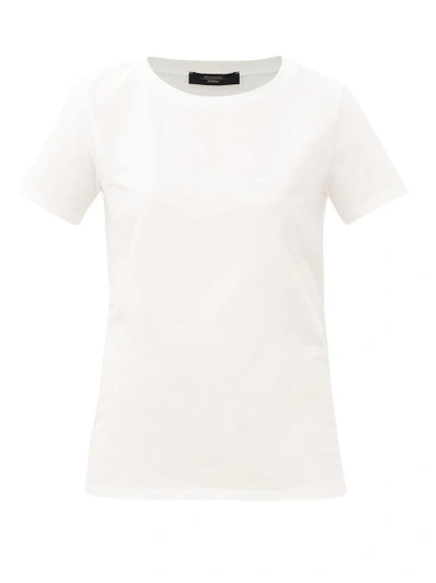 Weekend Max Mara Cotton-blend T-shirt In Bianco