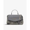 DUNE WOMENS GREY-FABRIC TEDDY FAUX FUR AND LEATHER SHOULDER BAG 1 SIZE,R03693394