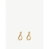ALIGHIERI THE TREMBLING BOUGH 24CT GOLD-PLATED BRONZE STUD EARRINGS,R03695298