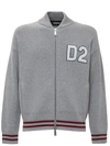 DSQUARED2 DSQUARED2 LOGO EMBROIDERED KNITTED BOMBER JACKET