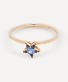 SELIM MOUZANNAR 18CT ROSE GOLD ISTANBUL SMALL BLUE SAPPHIRE STAR RING,000721023
