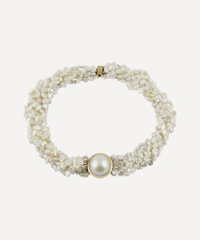 Kojis Mabe Pearl Torque Necklace In Gold