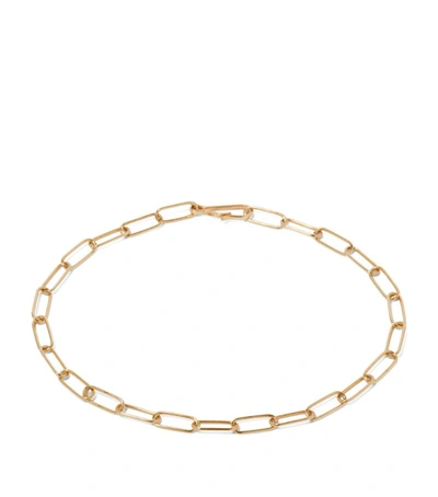 ANNOUSHKA YELLOW GOLD MINI CABLE CHAIN BRACELET (18CM),16118025