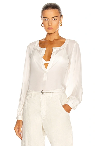 Nili Lotan Kelly Silk-georgette Blouse In Ivory