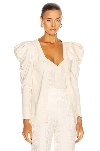 Johanna Ortiz +net Sustain Pima Cotton And Alpaca-blend Bodysuit And Cardigan Set In White