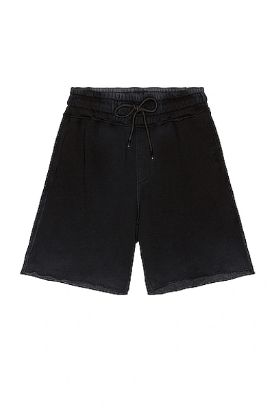 Cotton Citizen Black Bronx Zip Shorts In Vintage Black