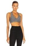 Beyond Yoga Spacedye Lift Your Spirits Active Bra In Black & White
