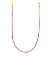 Tory Burch Braided Face Mask Chain In Rolled Brass/tuscan Wine/morning Glory