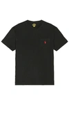 Polo Ralph Lauren V-neck Short-sleeve T-shirt In Black