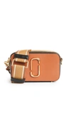 The Marc Jacobs Snapshot Camera Bag In Saddle Brown Multi