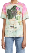 FARM RIO STAY HOME WHITE TIE DYE T-SHIRT