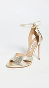 AQUAZZURA ARI SANDALS 105 SOFT GOLD,AQUDB30840