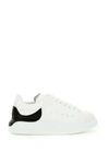 Alexander Mcqueen 'oversized Sneakers' In Leather With Displace Heel Tab Print In White Black (white)