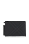 BURBERRY EDIN LARGE POUCH LONDON CHECK,11679362