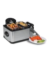 ELITE BY MAXI-MATIC ELITE PLATINUM 4.5QT TRIPLE BASKET DEEP FRYER WITH ADJUSTABLE TEMP/TIMER CONTROL AND IMMERSION HEATI