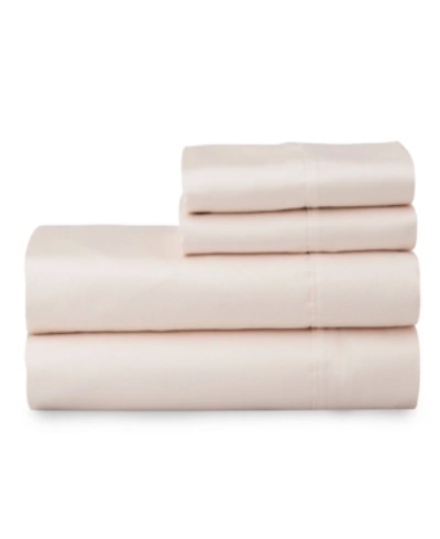 Welhome The  Premium Cotton Sateen Twin Sheet Set Bedding In Pink