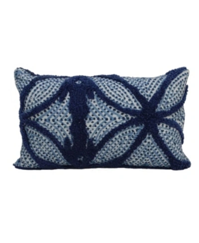 Chicos Home Hues Of Blue Decorative Pillow, 14" X 24" In Open Miscellaneous
