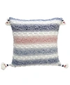 CHICOS HOME CHICOS HOME STRIPED TASSELS DECORATIVE PILLOW, 22" X 22"