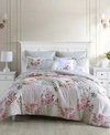 LAURA ASHLEY AILYN COTTON REVERSIBLE 5 PIECE COMFORTER SET, TWIN