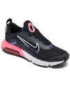 Nike Big Kids Air Max 2090 Casual Sneakers From Finish Line In Black, Silver