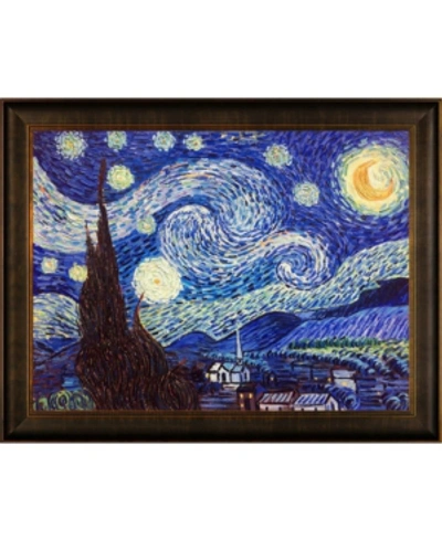 La Pastiche By Overstockart Starry Night With Veine D'or Scoop Frame, 36.5" X 46.5" In Multi