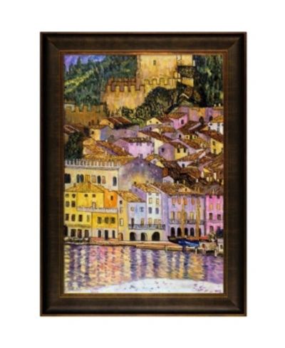 La Pastiche By Overstockart Malcesine On Lake Garda With Veine D'or Scoop Frame, 30.5" X 42.5" In Multi