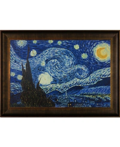 La Pastiche By Overstockart Starry Night With Veine D'or Scoop Frame, 30.5" X 42.5" In Multi