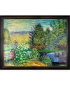 LA PASTICHE BY OVERSTOCKART CORNER OF THE GARDEN AT MONTGERON WITH VEINE D'OR ANGLED FRAME, 41" X 53"