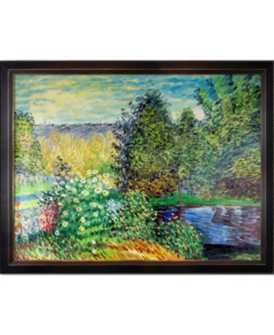 La Pastiche By Overstockart Corner Of The Garden At Montgeron With Veine D'or Angled Frame, 41" X 53" In Multi