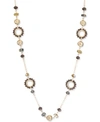 STYLE & CO STONE, BEAD & OPEN CIRCLE STATION NECKLACE, 42" + 3" EXTENDER, CREATED FOR MACY'S