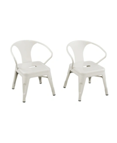 Acessentials Kids Metal Chair In White