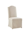 Furniture Madison Park Foster Farmhouse Upholstered High Back Dining Chairs With Skirts. Set Of 2 In Beige