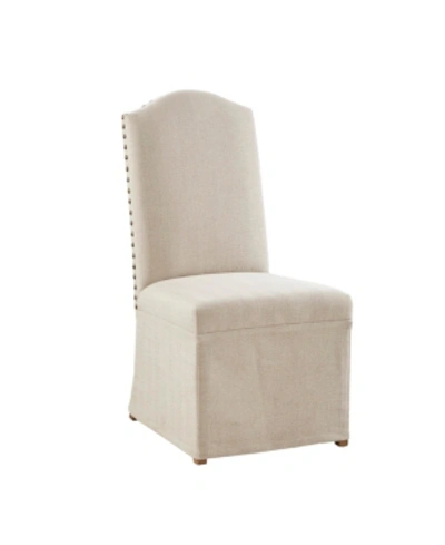 Furniture Madison Park Foster Farmhouse Upholstered High Back Dining Chairs With Skirts. Set Of 2 In Beige