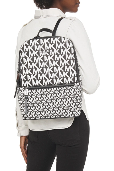Michael Michael Kors Toby Logo-print Faux Textured-leather Backpack In  Black | ModeSens