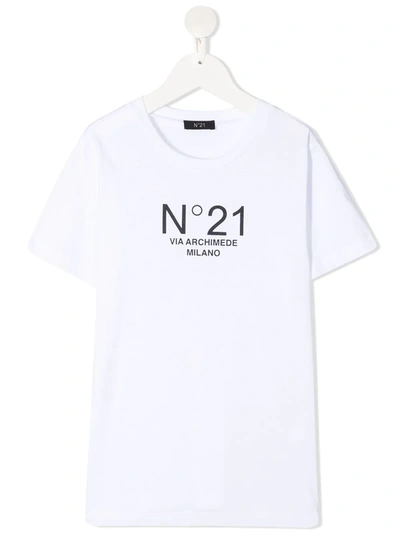 N°21 White Teen N ° 21 Kids T-shirt