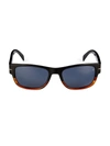 David Beckham 56mm Rectangular Sunglasses In Black Horn