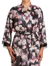 HANKY PANKY SATIN ROSES ROBE,400013338599