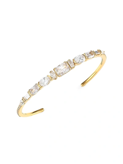 Adriana Orsini 18k Goldplated Sterling Silver & Mixed-shape Cubic Zirconia Open Cuff Bracelet