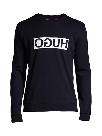 Hugo Men's Reverse Logo Sweatshirt In Navy