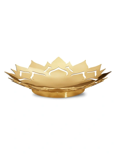 Georg Jensen Small 18k Yellow Goldplated Stainless Steel Ice Flower Bowl
