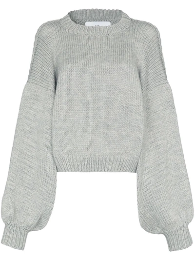 I Love Mr Mittens Chunky Knitted Jumper In Grey
