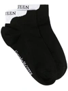Alexander Mcqueen Logo Heel Tab Ankle Socks In Black