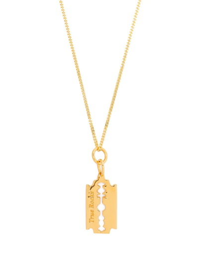 True Rocks Mini Razor Pendant Necklace In Gold