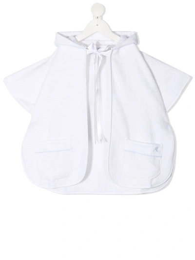 Monnalisa Babies' Hooded Terry-cloth Sweatshirt In White
